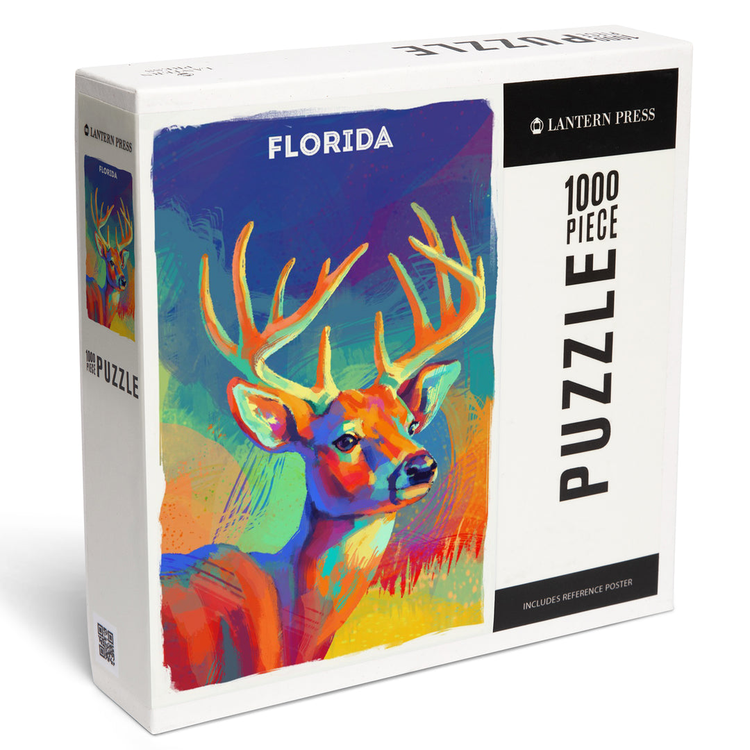 Florida, Vivid, White Tailed Deer, 1000 Piece Jigsaw Puzzle