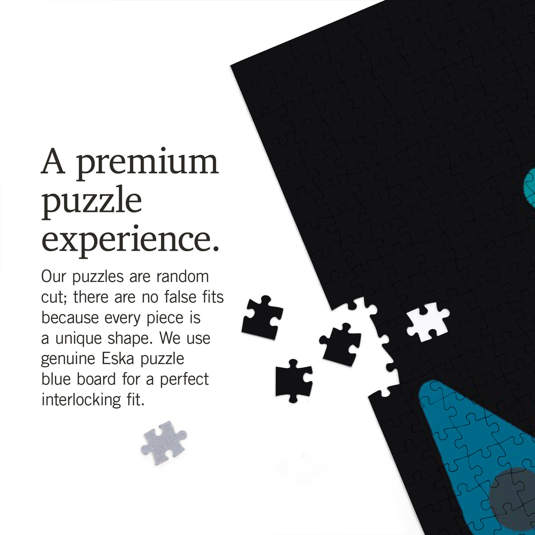 Grinning Alien, Geometric, 1000 Piece Jigsaw Puzzle