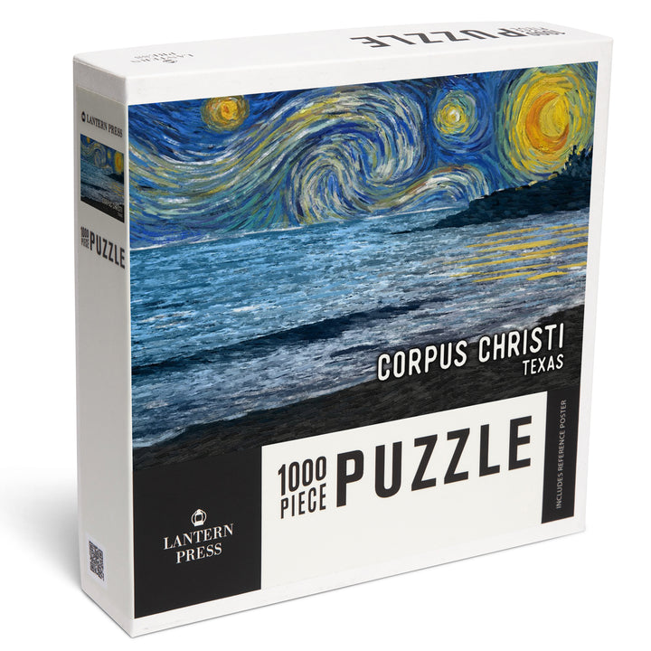 Corpus Christi, Texas, Starry Night, Coastline, Jigsaw Puzzle