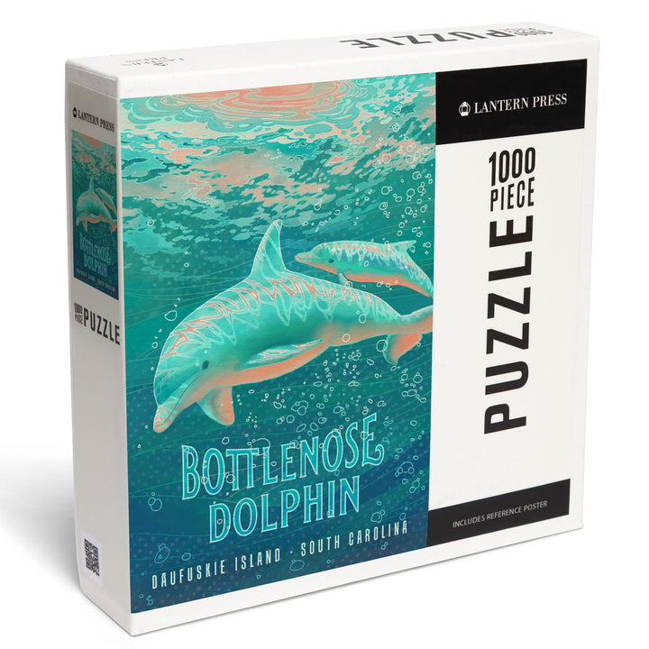 Daufuskie Island, South Carolina, Fluid Line Work, Bottlenose Dolphin, Jigsaw Puzzle