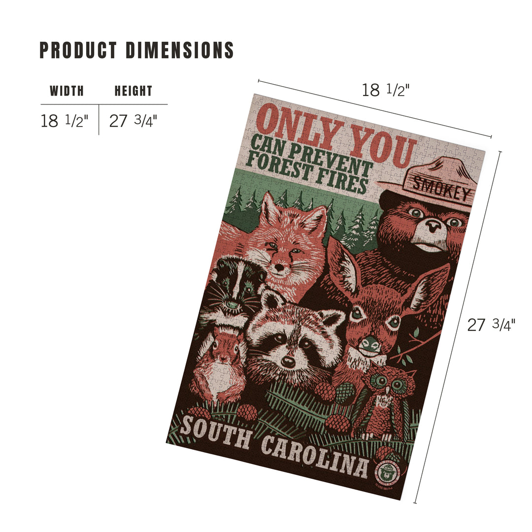 South Carolina, Smokey Bear and Woodland Creatures, Jigsaw Puzzle