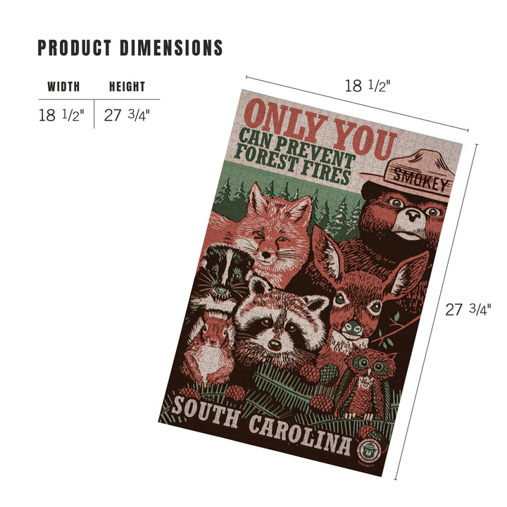 South Carolina, Smokey Bear and Woodland Creatures, Jigsaw Puzzle