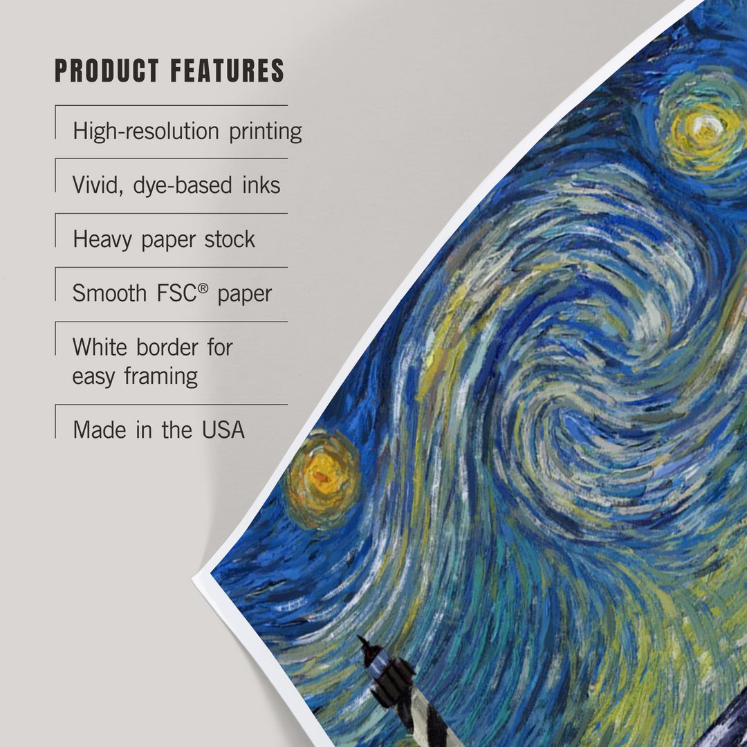Outer Banks, North Carolina, Starry Night, Bigfoot on the Beach, Art & Giclee Prints