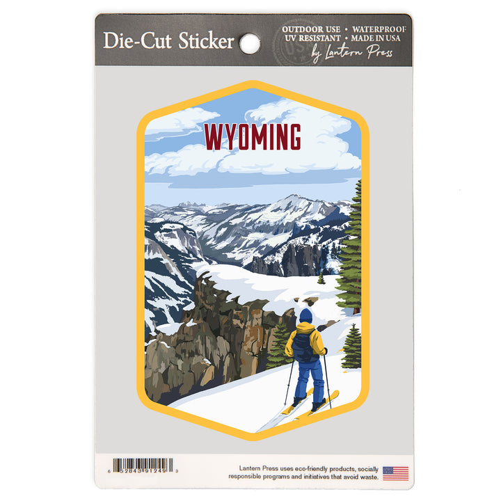 Wyoming, Painterly, Enjoy The View, Vinyl Sticker