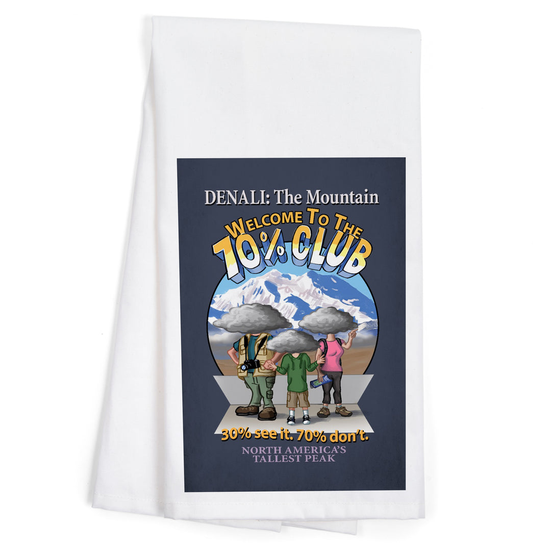 Denali, Alaska, The Mountain, 70 Percent Club, Contour, Organic Cotton Kitchen Tea Towels