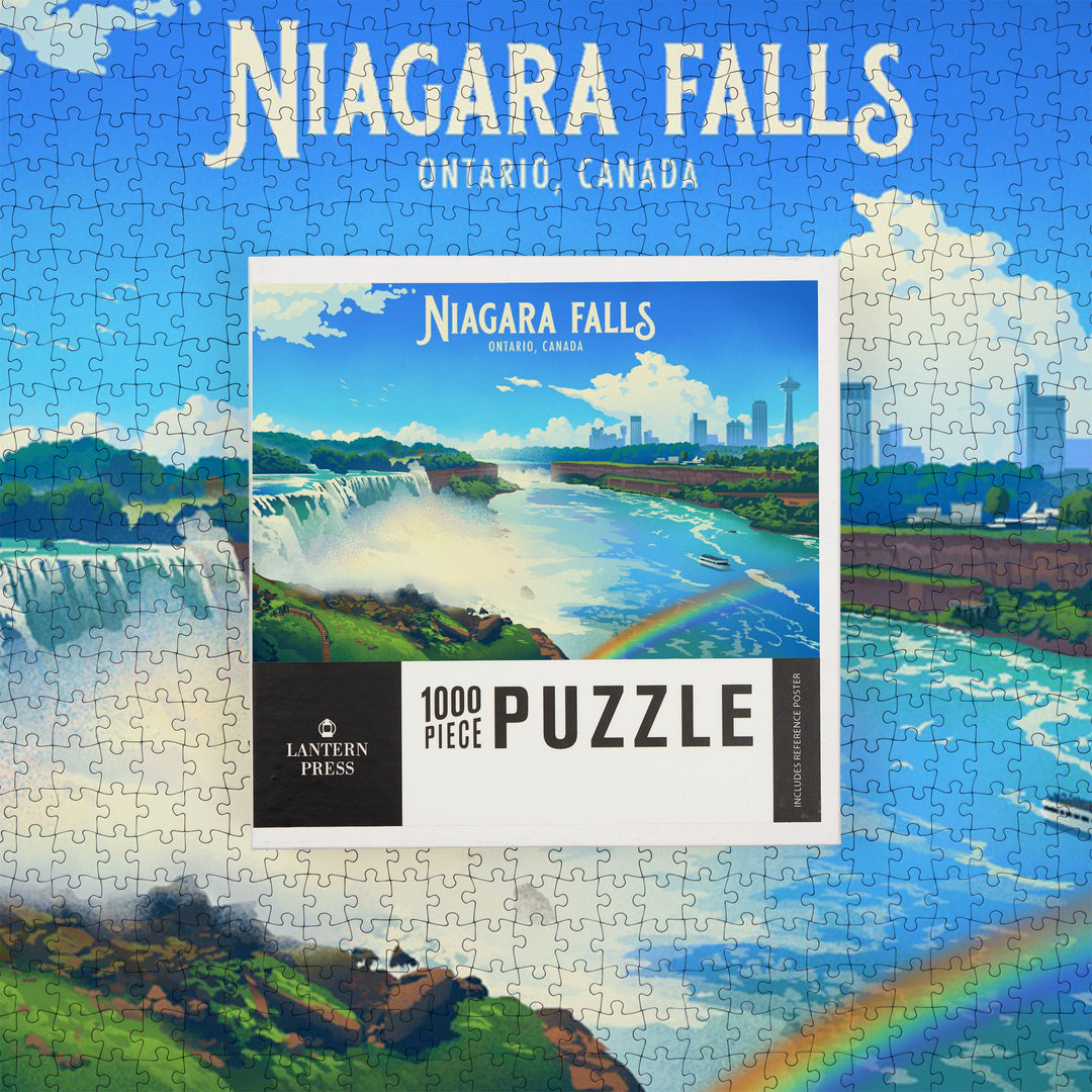 Niagara Falls, Ontario, Lithograph, Niagara Falls, Jigsaw Puzzle