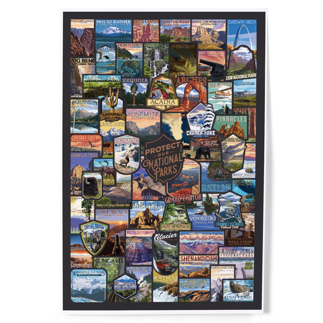 Protect Our National Parks, Collage, Art & Giclee Prints