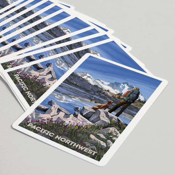 Playing Cards, Pacific Northwest, Washington, Painterly, Get Out and Hike, 52 Card Deck with Jokers in Box, Unique Art