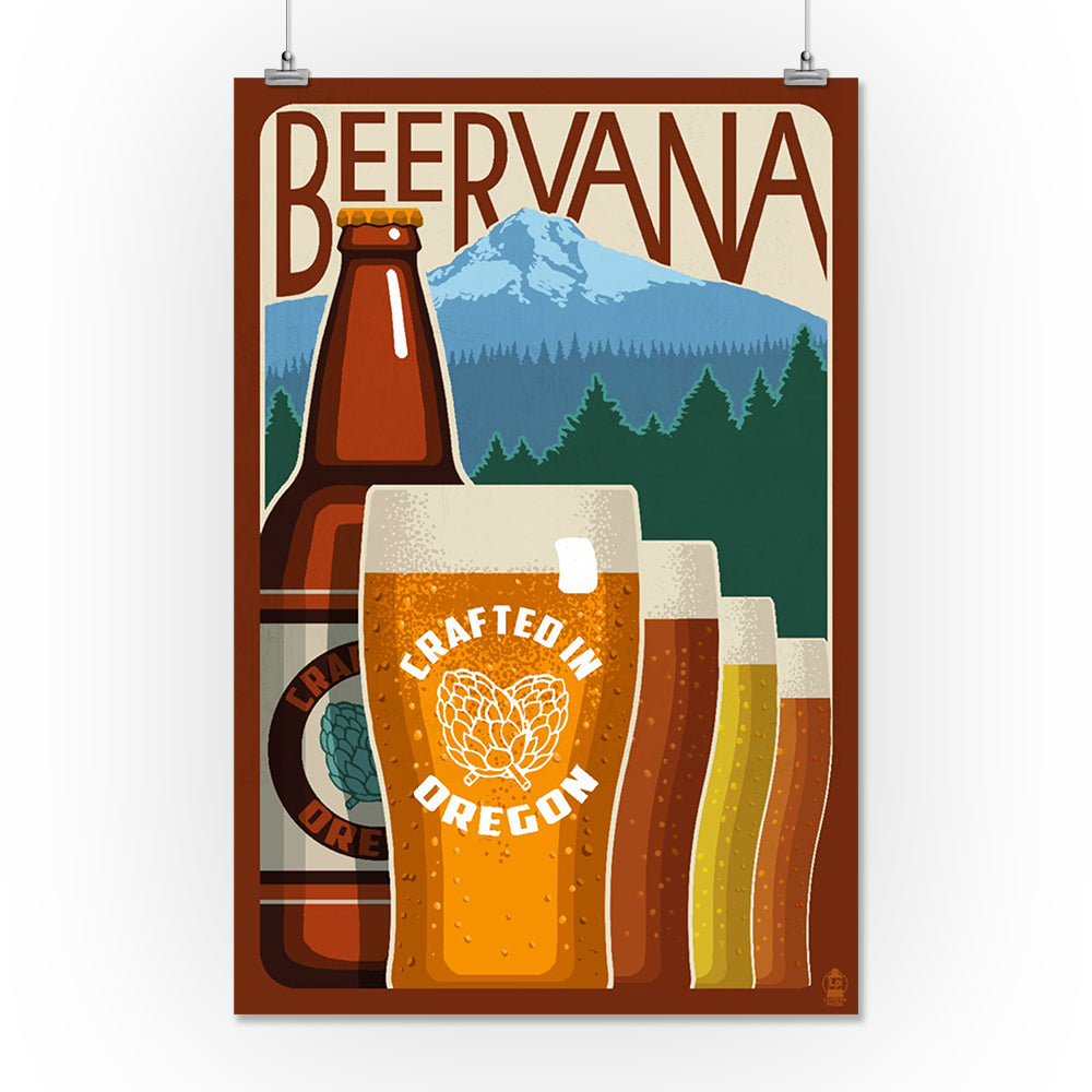 Oregon Beers, Beervana, Vintage Sign, Art & Giclee Prints