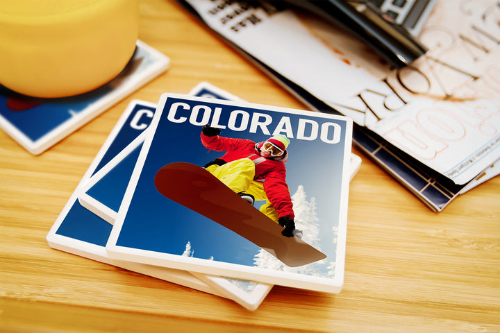 Colorado, Snowboarder, Coaster Set