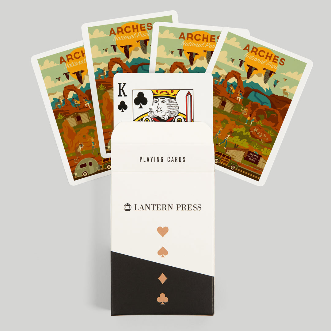 Playing Cards, Arches National Park, Utah, Geometric National Park Series, 52 Card Deck with Jokers in Box, Unique Art