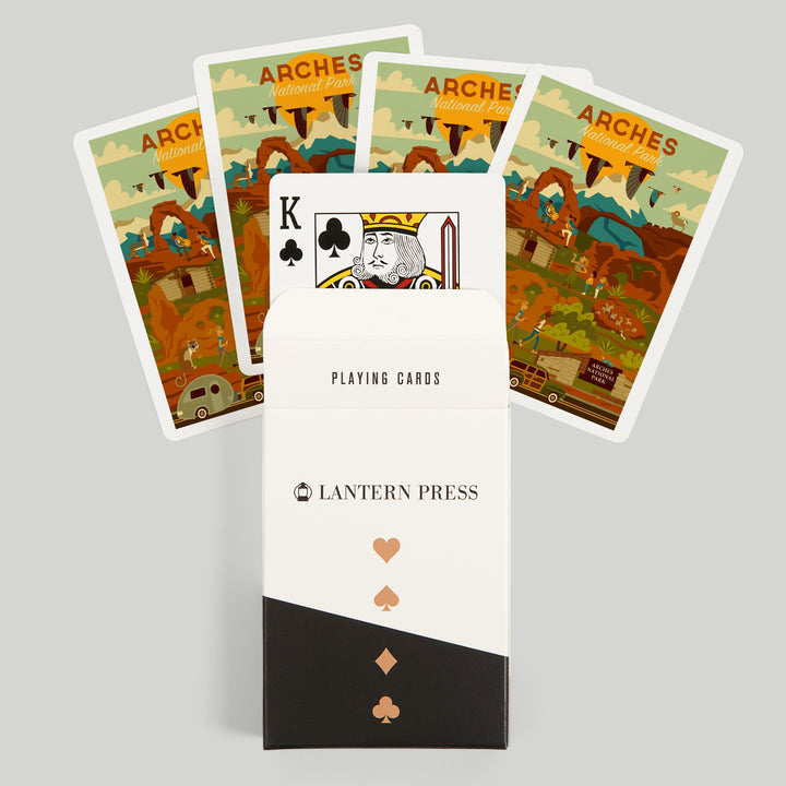 Playing Cards, Arches National Park, Utah, Geometric National Park Series, 52 Card Deck with Jokers in Box, Unique Art