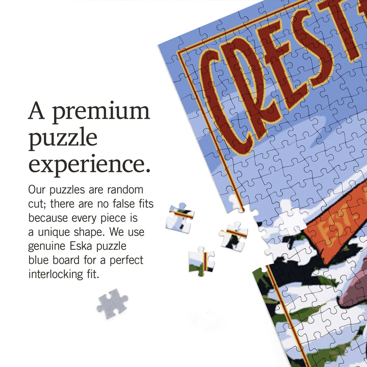 Crested Butte, Colorado, Ski Sign Destinations, Jigsaw Puzzle