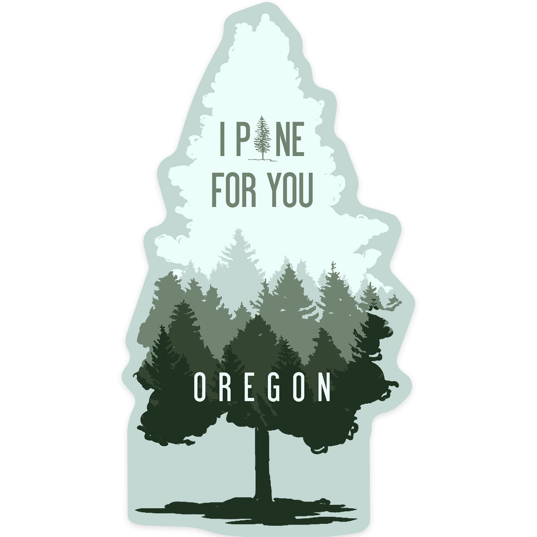 Oregon, I Pine for You, Contour, Vinyl Sticker