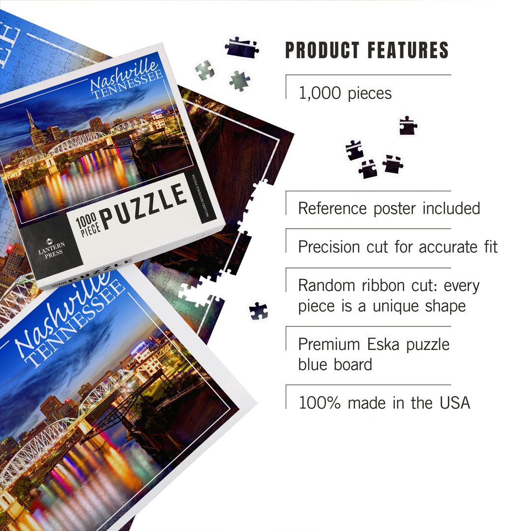 Nashville, Tennessee, Night, Jigsaw Puzzle