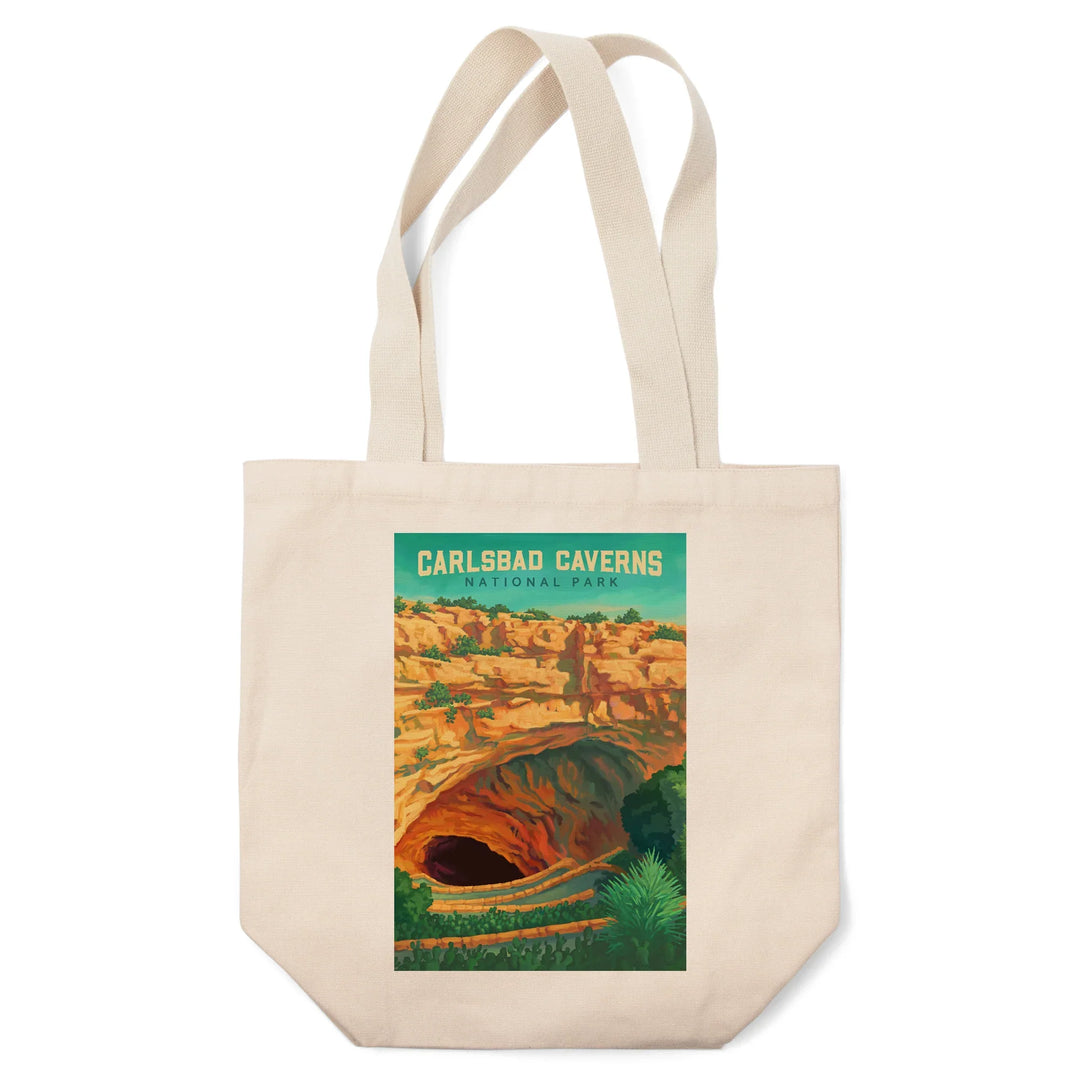 Carlsbad Caverns National Park, Oil Painting, Tote Bag