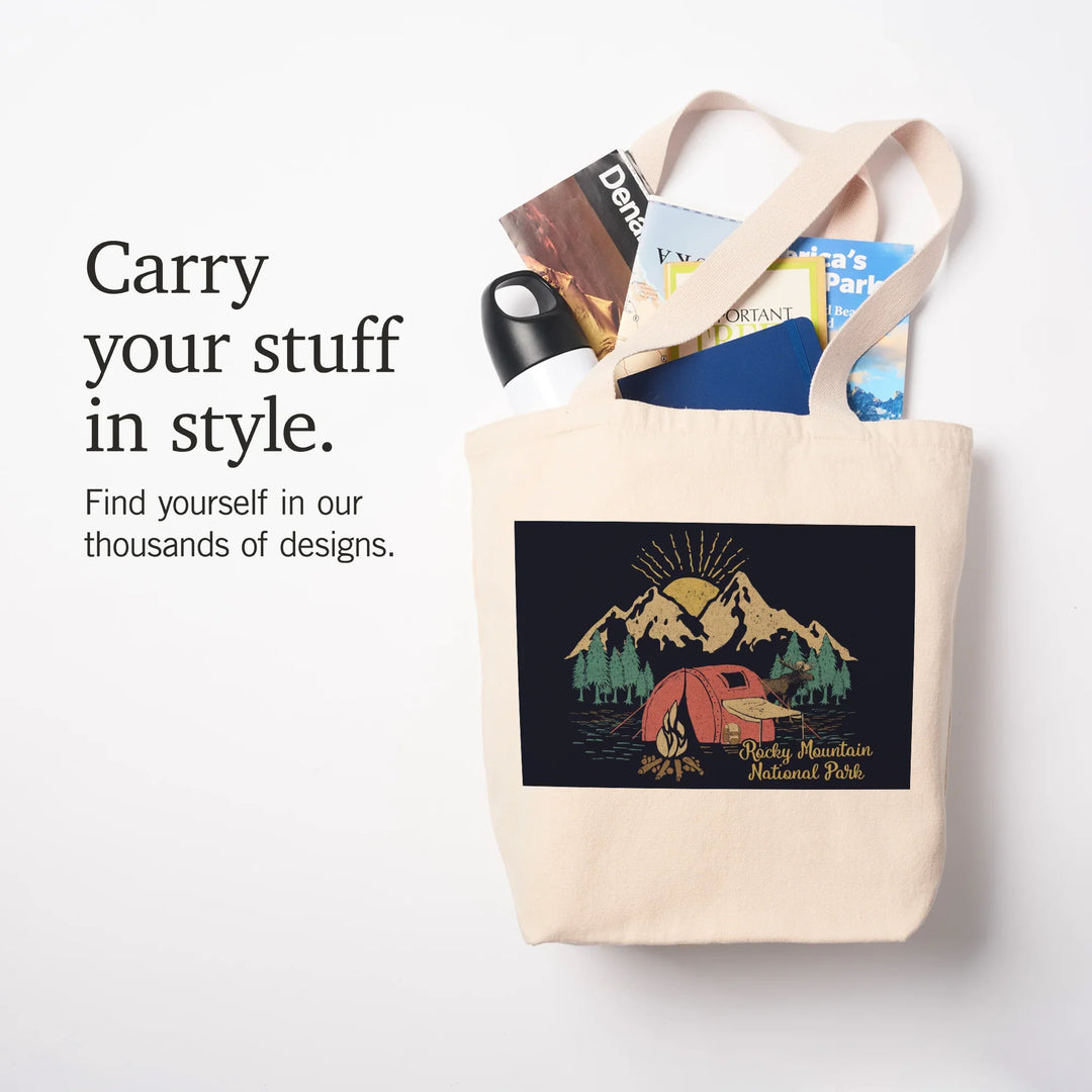 Rocky Mountain National Park, Colorado, Camping Scene, Tote Bag