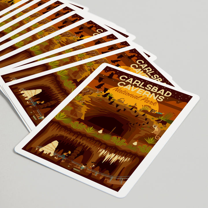 Playing Cards, Carlsbad Caverns National Park, New Mexico, Geometric National Park Series, 52 Card Deck with Jokers in Box, Unique Art