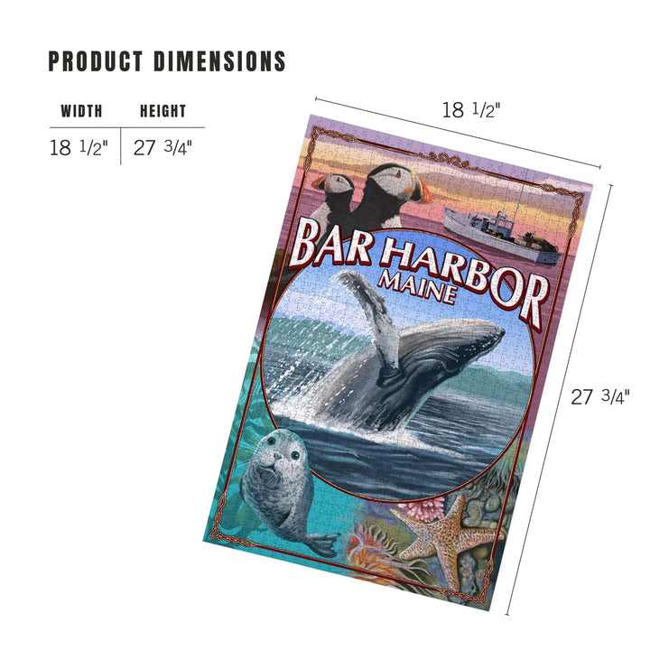 Bar Harbor, Maine, Wildlife Montage, 1000 Piece Jigsaw Puzzle