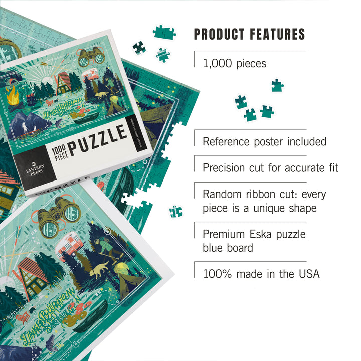 South Haven, Michigan, Lake Life Series, Collage, Landscape With Mountain, 1000 Piece Jigsaw Puzzle