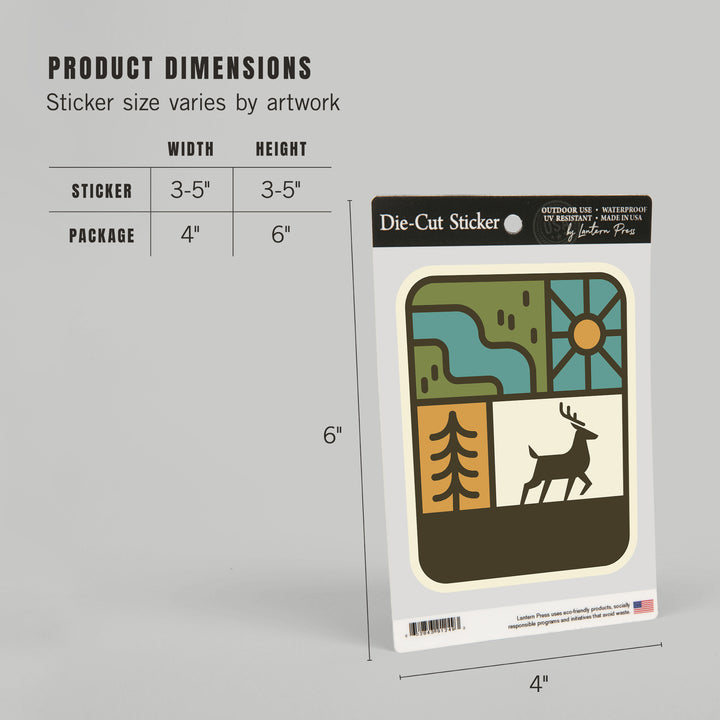 Simple Vector, Whitetail Deer, Vinyl Sticker