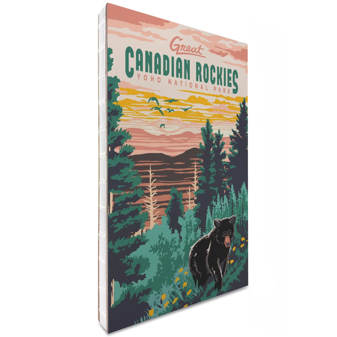 Lined 6x9 Journal, Yoho National Park, Canadian Rockies, Explorer Series, Bear, Lay Flat, 193 Pages, FSC paper