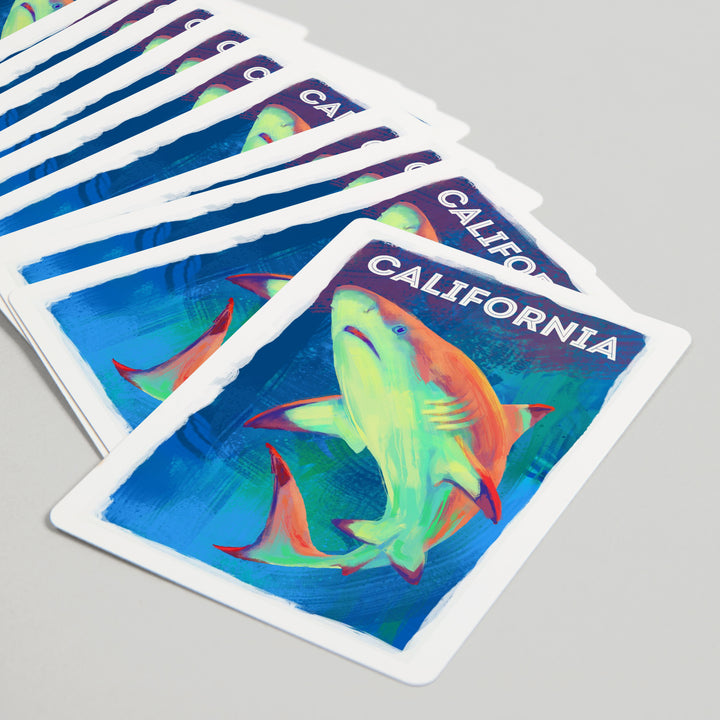 Playing Cards, California, Vivid, Blacktip Shark, 52 Card Deck with Jokers in Box, Unique Art