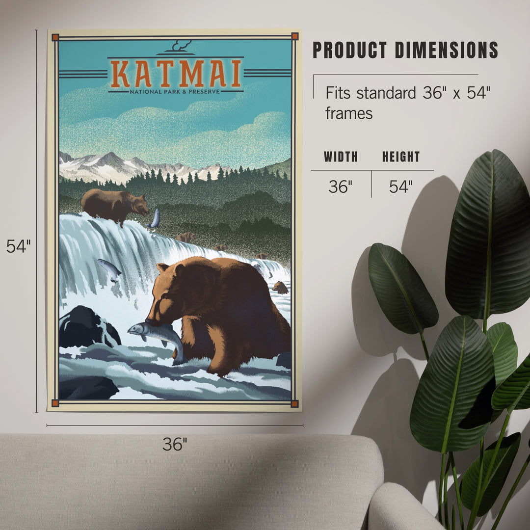 Katmai National Park and Preserve, Alaska, Lithograph, Art & Giclee Prints