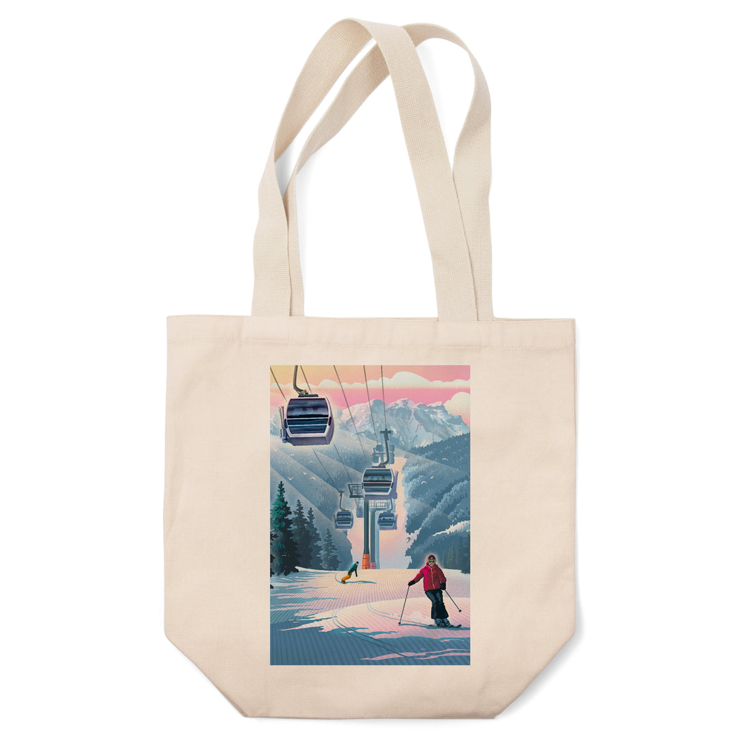 Lithograph, Gondolas, Steel, Tote Bag