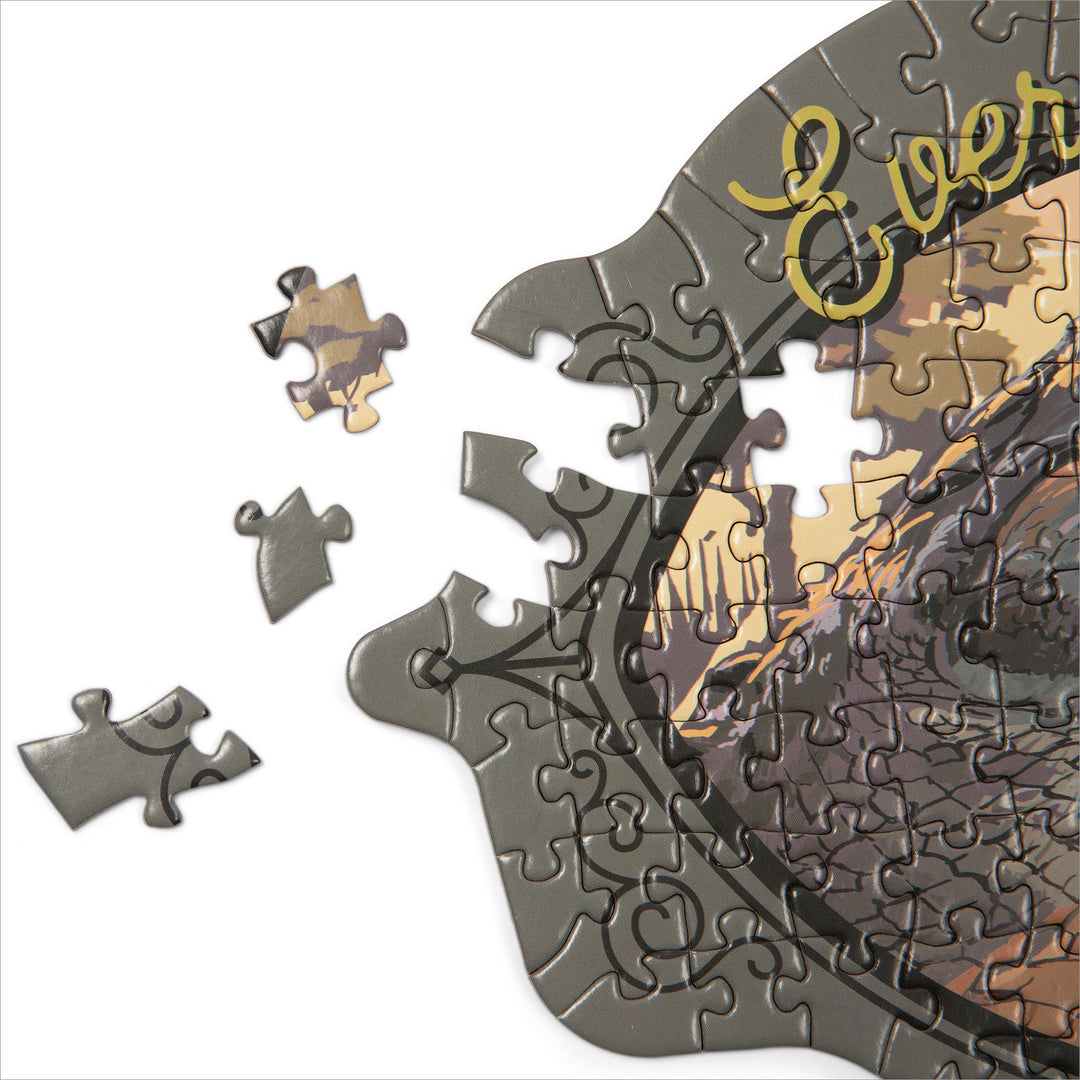Lantern Press Mini Shaped Adult Jigsaw Puzzle, Protect Our National Parks (Everglades)