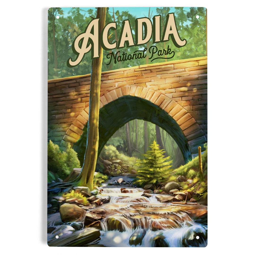 Acadia National Park, Maine, Oil Painting, Metal Signs