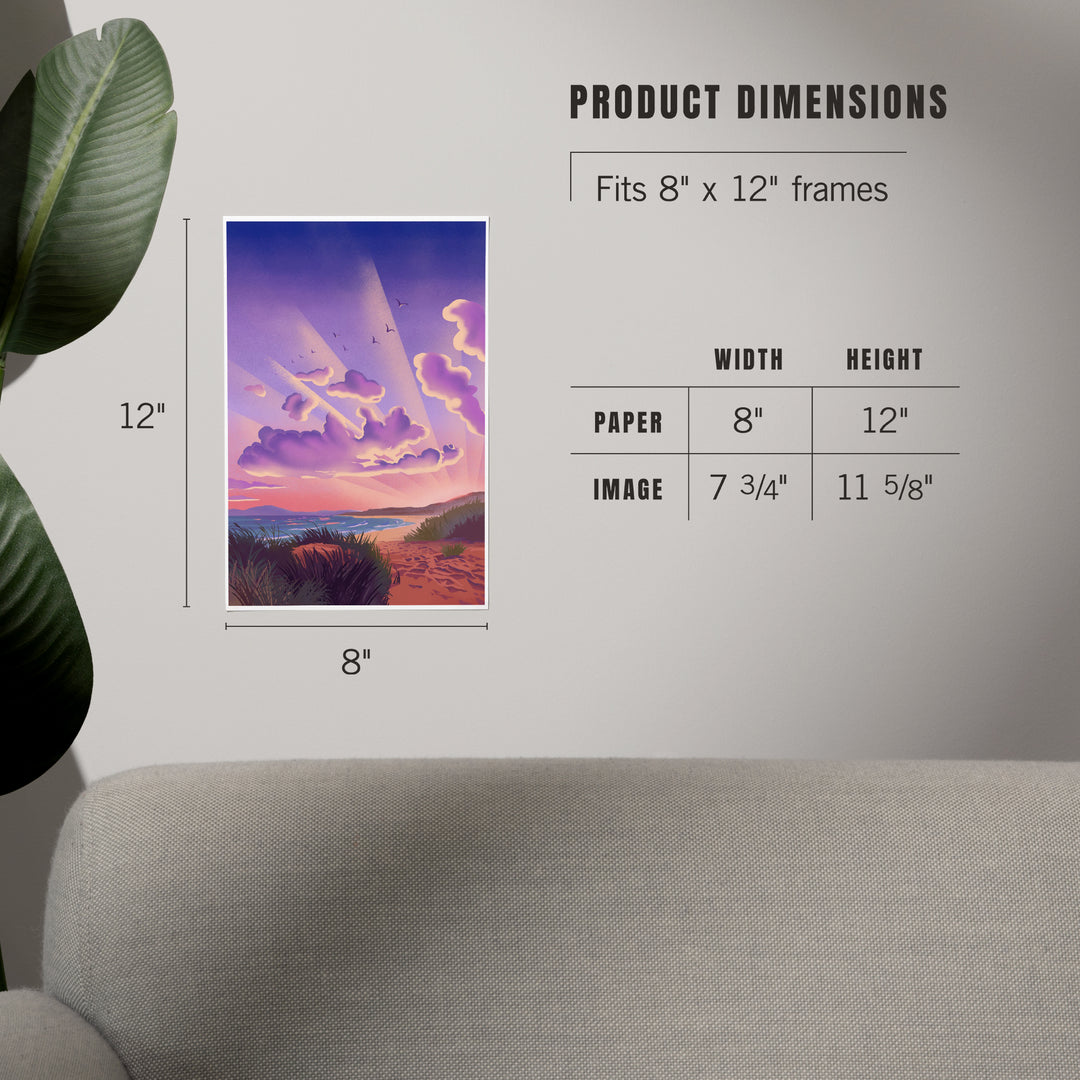 Coastal Series, Lithograph, New Shows Nightly, Beach Sunset, Art & Giclee Prints