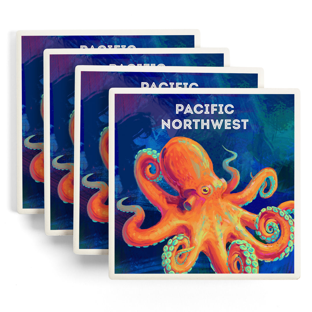 Pacific Northwest, Vivid, Octopus, Coasters