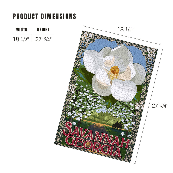 Savannah, Georgia, Single White Magnolia, Jigsaw Puzzle