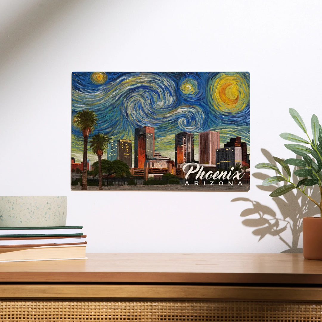 Phoenix, Arizona, Starry Night Series, Wood Sign and Postcards