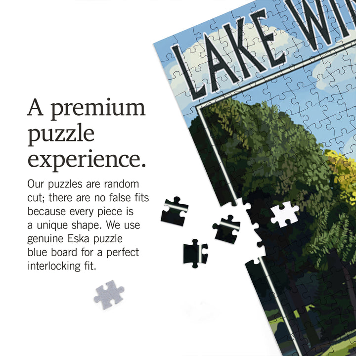 Lake Winnipesaukee, New Hampshire, Pontoon and Lake, Jigsaw Puzzle