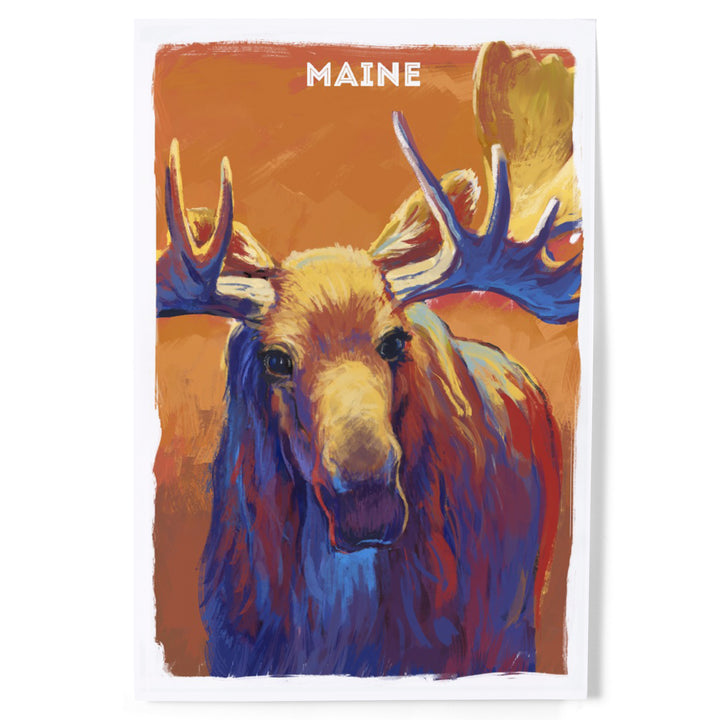 Maine, Vivid, Moose, Art & Giclee Prints