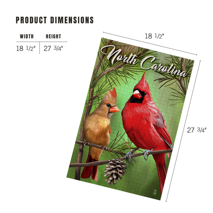 North Carolina, Cardinals, Summer, Jigsaw Puzzle