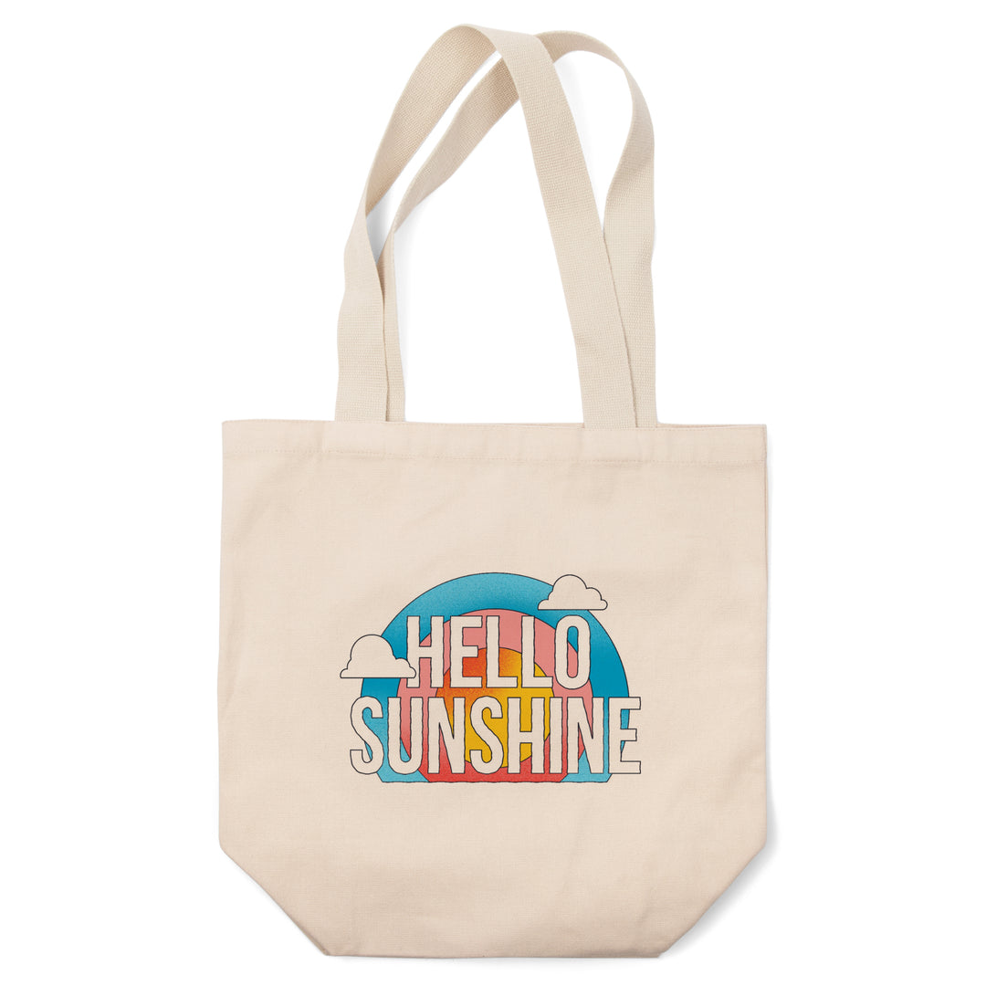 70s Sunshine Collection, Hello Sunshine, Contour, Lantern Press Artwork, Tote Bag