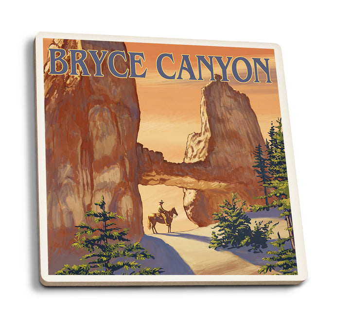 Bryce Canyon National Park, Utah, Tower Bridge, Painterly Series, Coaster Set