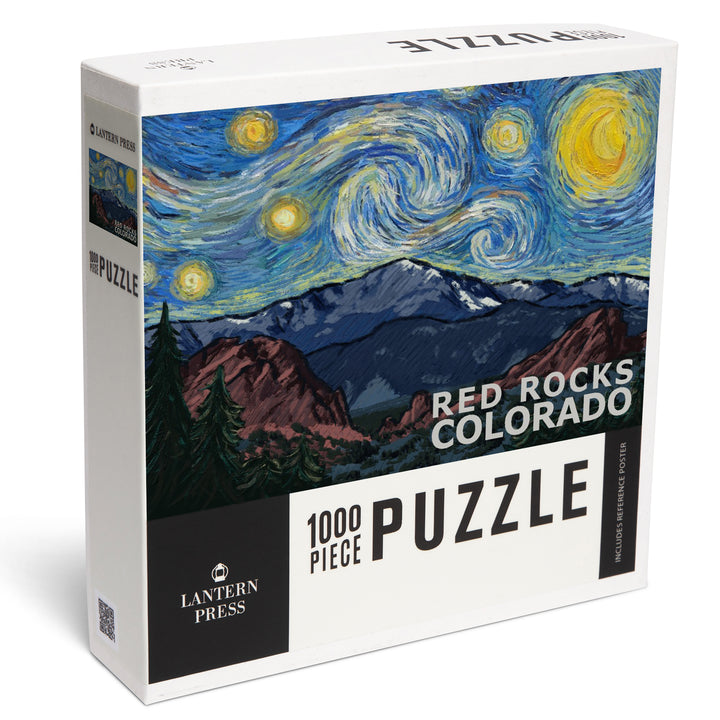 Red Rocks, Colorado, Starry Night, Pikes Peak, Jigsaw Puzzle