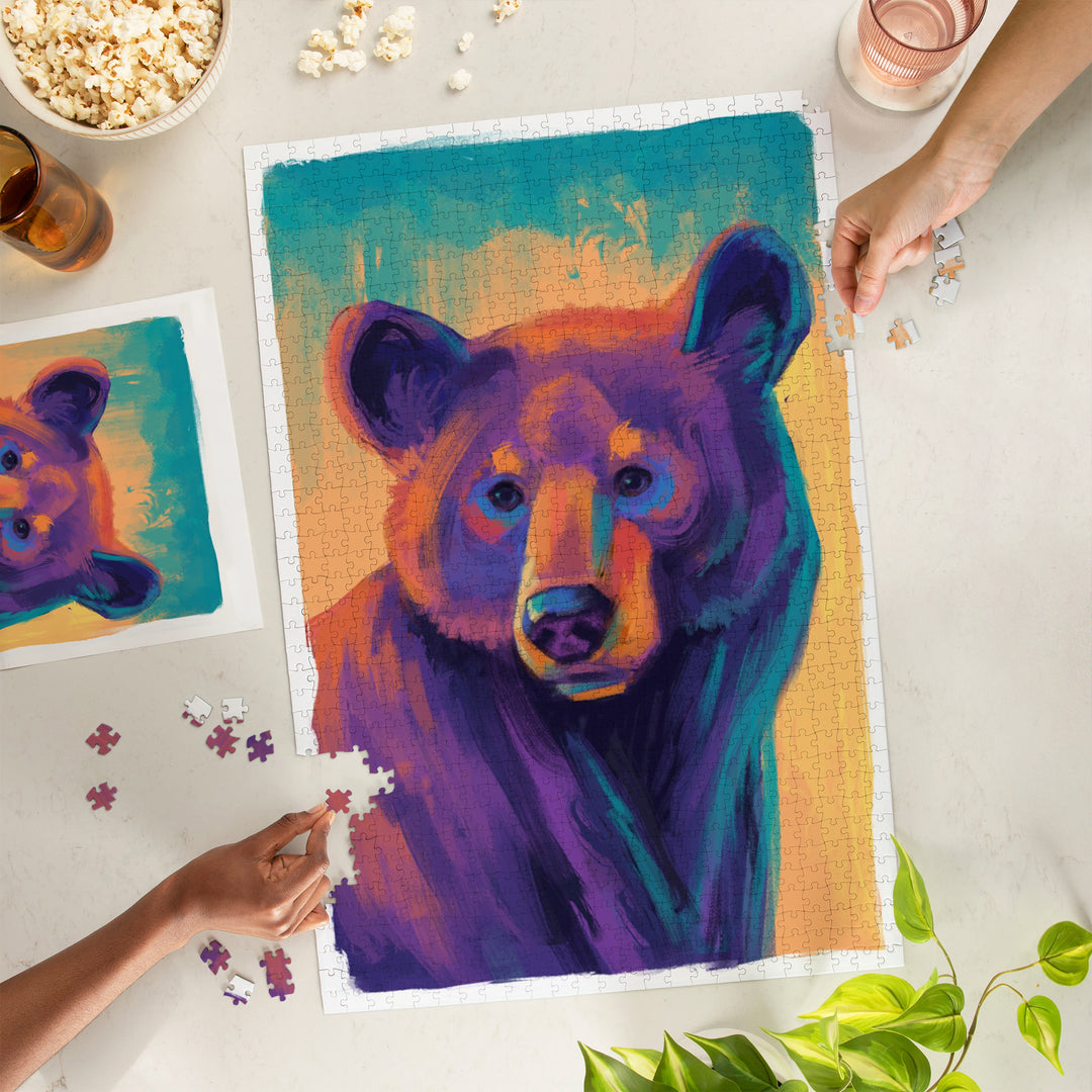 Vivid, Black Bear, 1000 Piece Jigsaw Puzzle