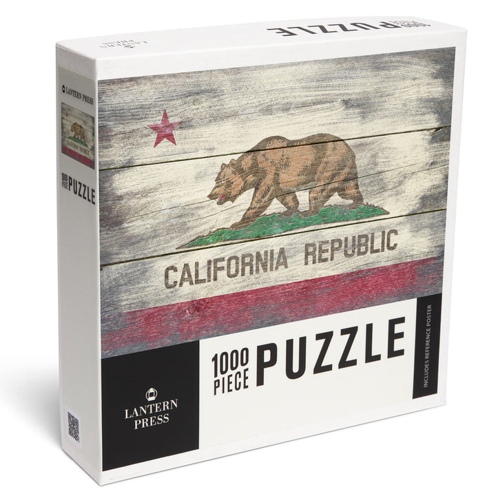 Rustic California State Flag, 1000 Piece Jigsaw Puzzle