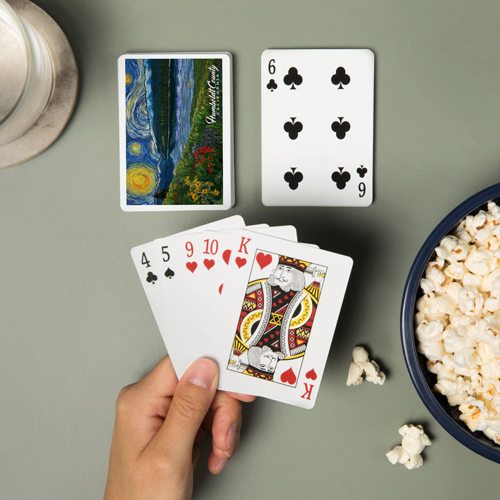 Playing Cards, Humboldt County, California, Starry Night, 52 Card Deck with Jokers in Box, Unique Art