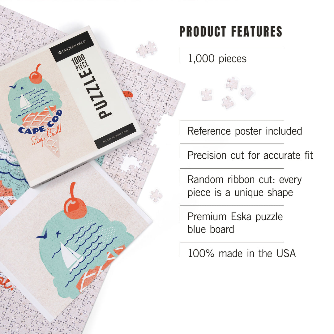 Cape Cod, Massachusetts, Dockside Series, Stay Cool, 1000 Piece Jigsaw Puzzle