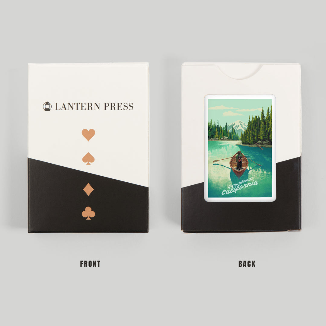 Playing Cards, Groveland, California, Quiet Explorer, Boating, Mountain, 52 Card Deck with Jokers in Box, Unique Art