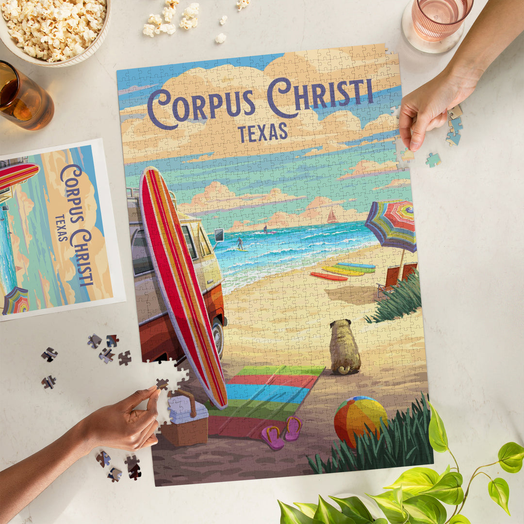 Corpus Christi, Texas, Painterly, Beach Activities, Jigsaw Puzzle
