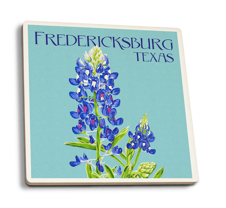Fredericksburg, Texas, Bluebonnet, Letterpress, Coaster Set