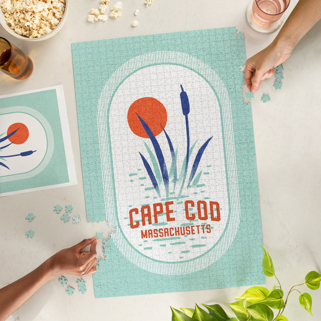 Cape Cod, Massachusetts, Dockside Series, Reeds, 1000 Piece Jigsaw Puzzle