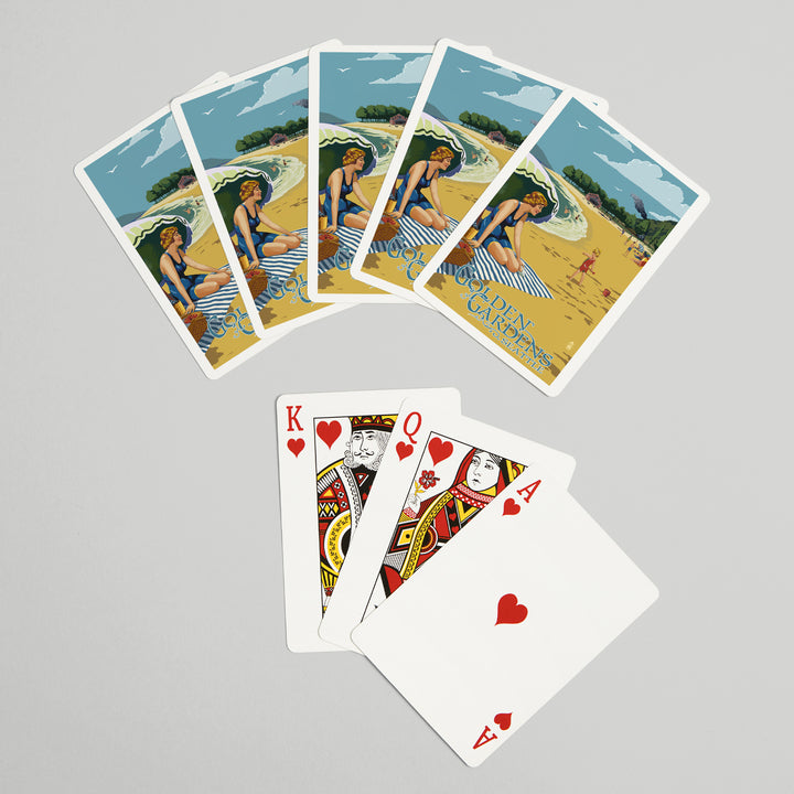 Playing Cards, Ballard, Seattle, Washington, Golden Gardens Beach Scene, 52 Card Deck with Jokers in Box, Unique Art